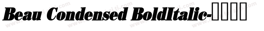 Beau Condensed BoldItalic字体转换
